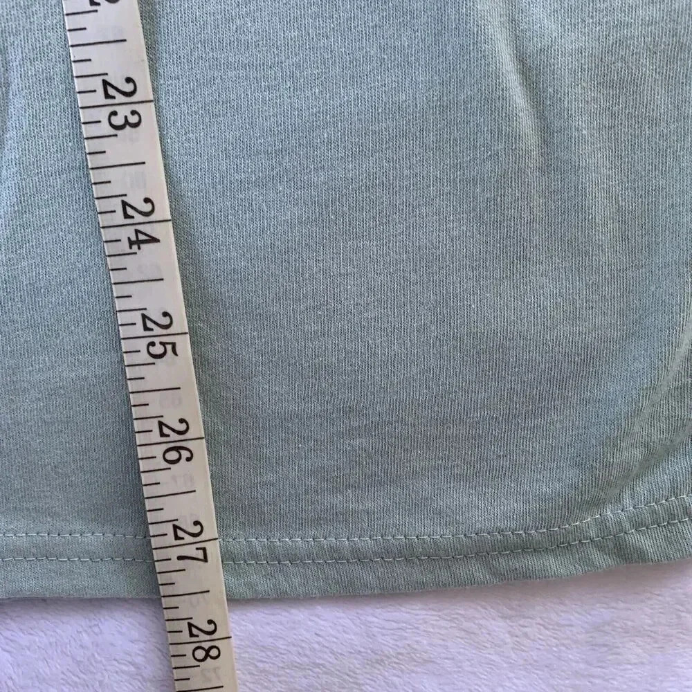 🩵Adult Billie Eilish Ringer Tee Graphic Print Teal Green Shirt Size Large NWT - Picture 8 of 9